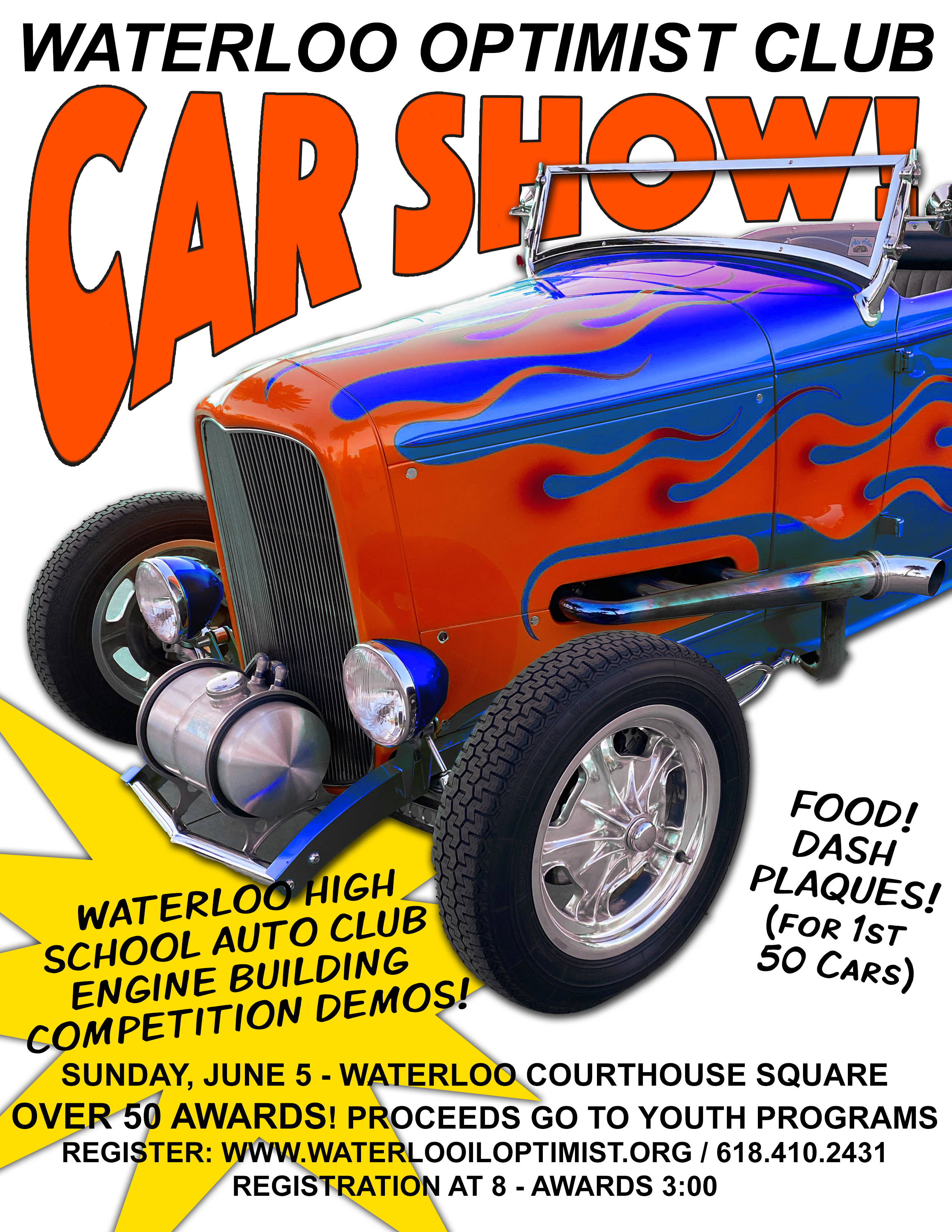 2019 Waterloo, IL Optimist Club Car Show - Sunday, June 2, 2019 Details And Registration Form